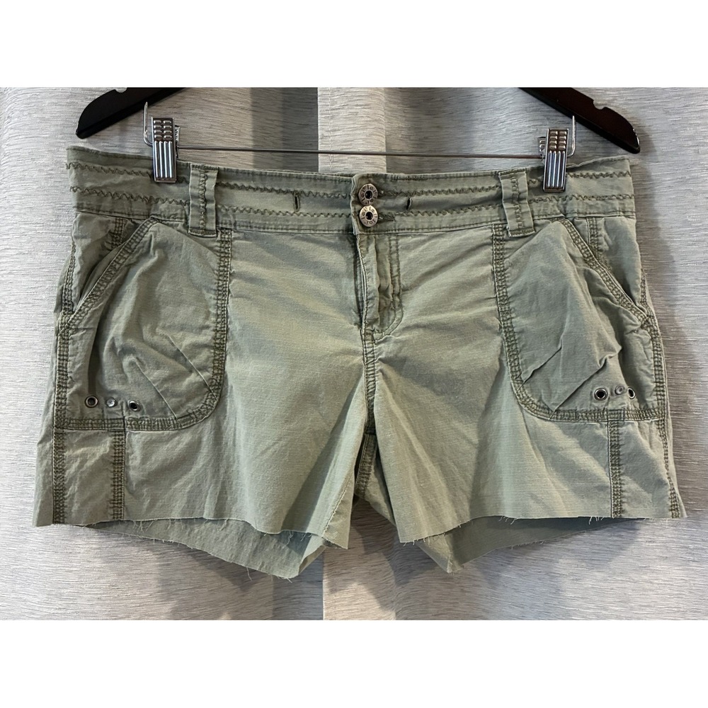 Y2K Lei Green Cut Off Shorts Hot Pants Festival Size 13